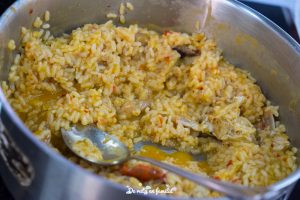 arroz de cangrejo azul