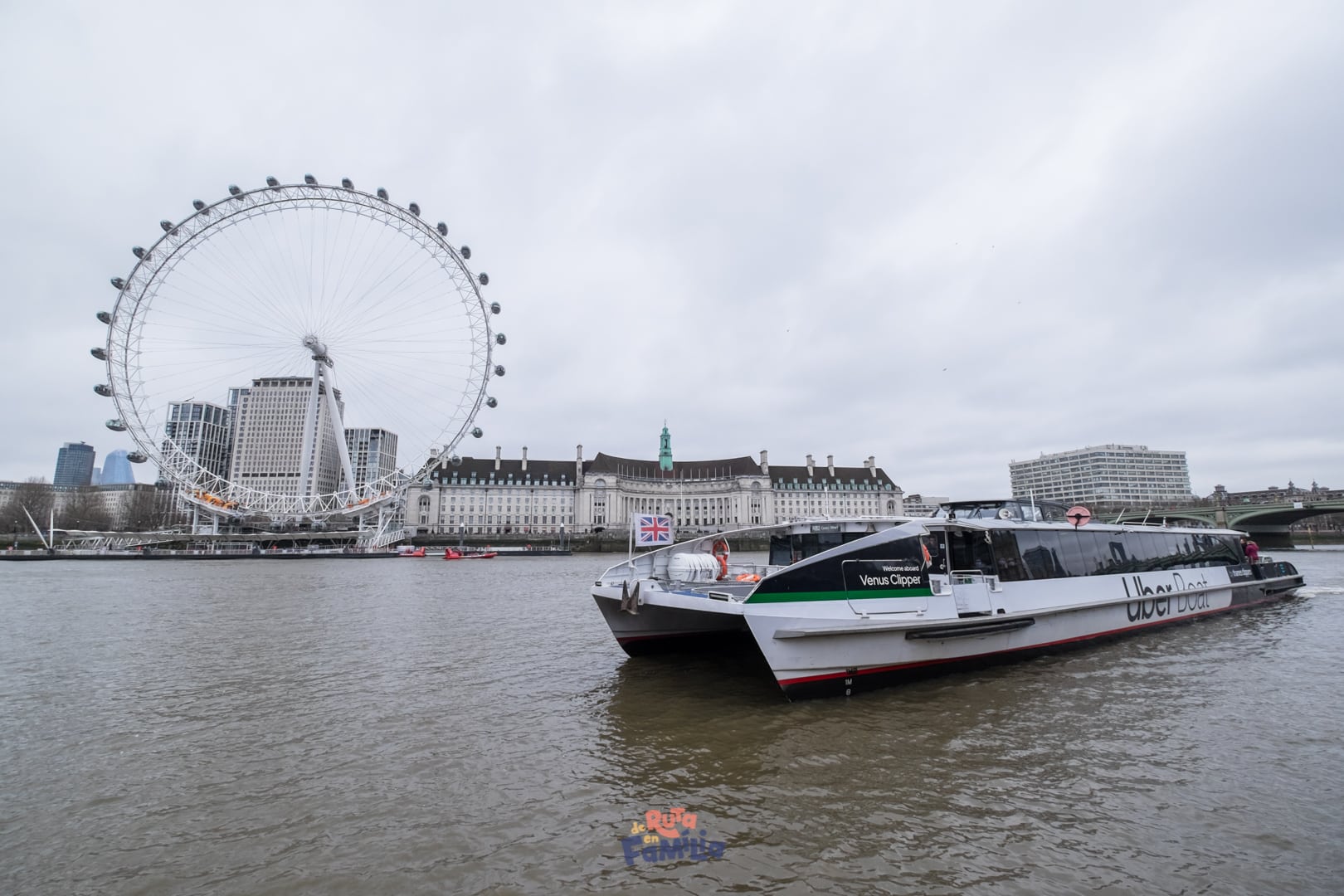 Uber Boat por el Támesis, Londres